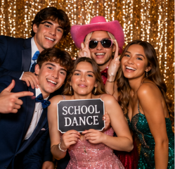 Guests enjoying a school dance celebration