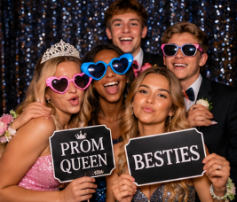 Students celebrating together at a school event